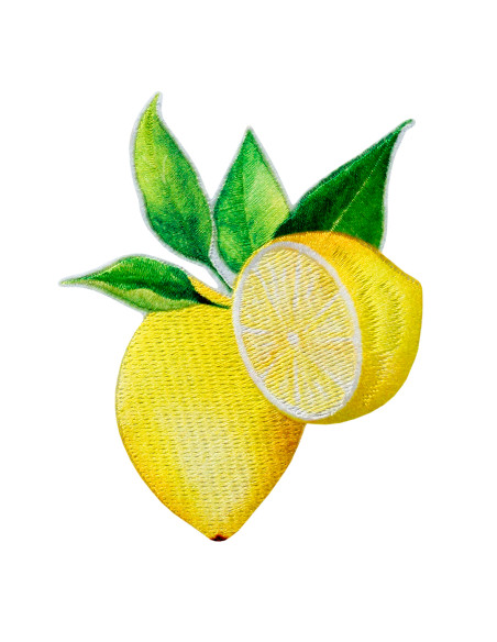 Applikation, Patch, Bügelbild: Zitronen