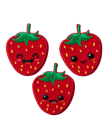 Appliques, Patch, Écusson thermocollant : Créer des fraises