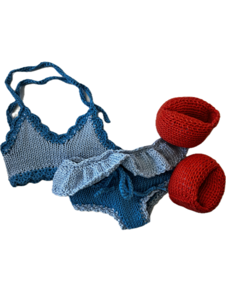 Modèle Kiara: Bikini, claquettes, flotteurs et serviette de bain