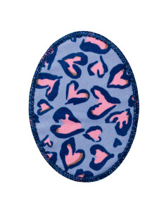 Applicatie, Patch, Strijkapplicatie: Patch hartjes blauw...