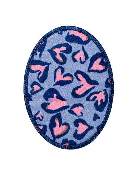 Pleister, Patch, Strijkapplicatie: Patch hartjes blauw 2 stuks