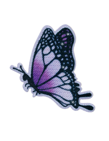 Appliques, Patch, Écusson thermocollant : Papillon lilas