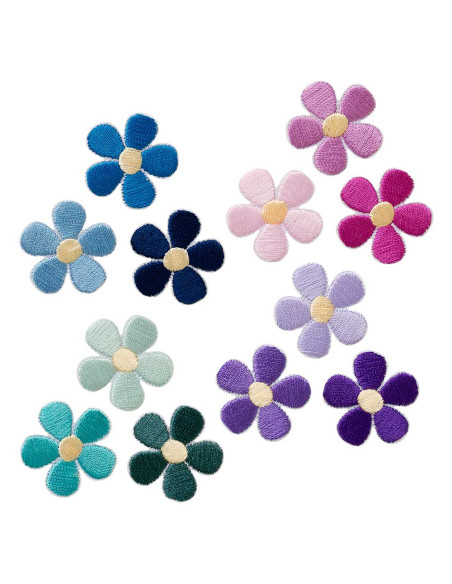Applikation, Patch, Bügelbild: Sort. 10 - Blumen Set