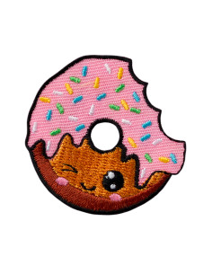 Applikation, Patch, Bügelbild: Donut