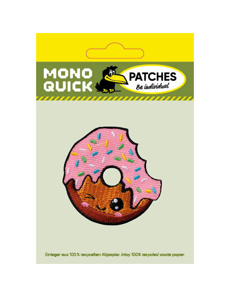 Applikation, Patch, Bügelbild: Donut
