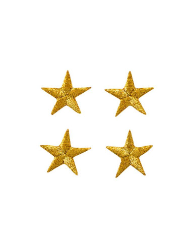 Applicatie, Patch, Strijkapplicatie: 4 sterren, goud 17mm