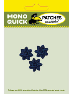 Appliques, Patch, Écusson thermocollant : 3 étoiles, bleu 2