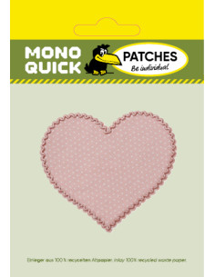 Appliqué, Patch, Iron-on: Patch 2 stuks. Hart roze 2