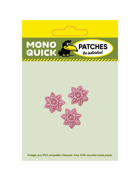 Appliques, Patch, Écusson thermocollant :3 petites étoiles, roses