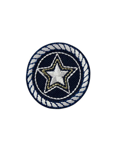 Appliques, Patch, Écusson thermocollant : Cercle avec étoile Maritim
