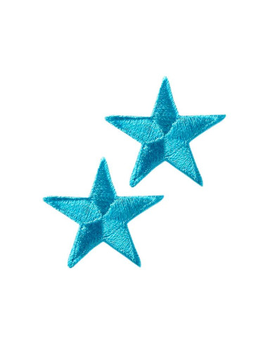 Applicatie, Patch, Strijkapplicatie: Ster turkoois 2 stuks