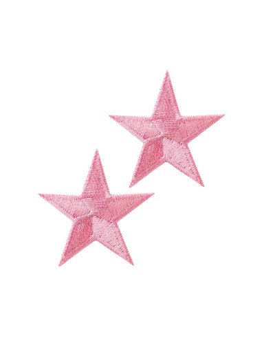 Applicatie, Patch, Strijkapplicatie: Ster roze 2 stuks