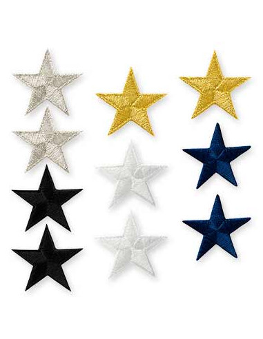 Applicatie, Patch, Strijkapplicatie: Sorteren. 10 sterren 2 stuks Basic