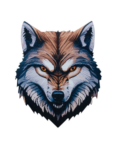 Applikation, Patch, Bügelbild: Wolf