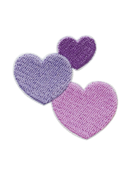 Appliques, Patch, Écusson thermocollant : Cœurs de couleur