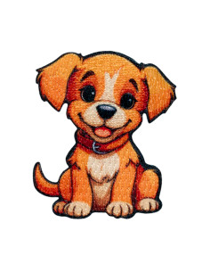 Applikation, Patch, Bügelbild: Hund hellbraun
