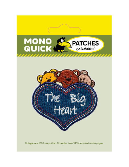 Appliques, Patch, Écusson thermocollant : Cœur en jean oursons