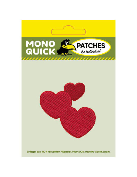 Appliques, Patch, Écusson thermocollant : Cœurs rouge