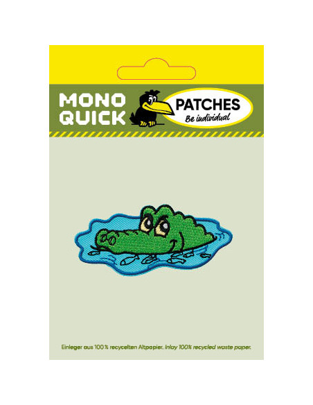 Applikation, Patch, Bügelbild: Krokodil