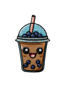 Applikation, Patch, Bügelbild: Bubble Tea