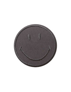 Applicatie, Patch, Strijkapplicatie: Smiley© Grijs