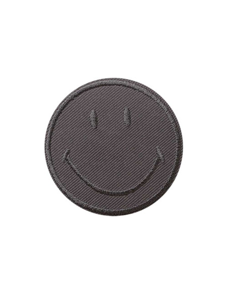 Applikation, Patch, Bügelbild: Smiley© Grau
