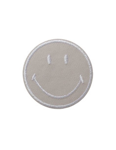 Applicatie, Patch, Strijkapplicatie: Smiley© lichtgrijs