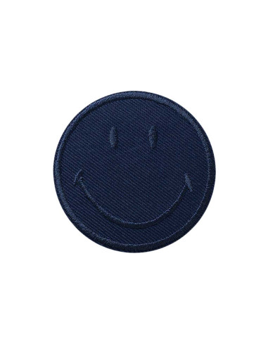 Applikation, Patch, Bügelbild: Smiley© Blau