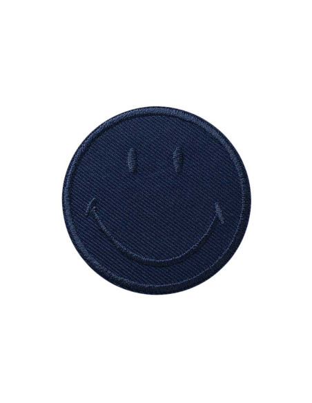 Applikation, Patch, Bügelbild: Smiley© Blau