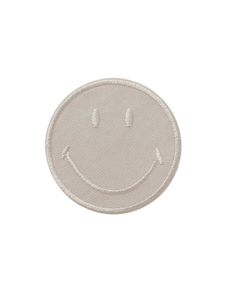 Appliques, Patch, Écusson thermocollant: Smiley© Beige