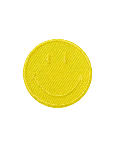 Applikation, Patch, Bügelbild: Smiley© Gelb