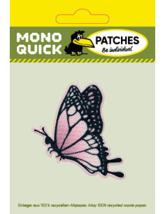 Applikation, Patch, Bügelbild: Schmetterling rosa 2