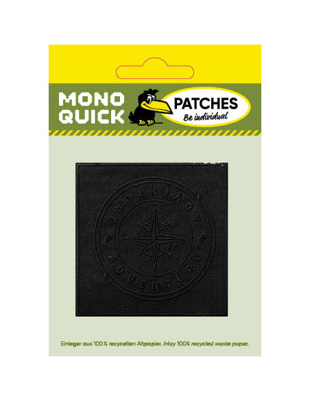 Appliques, Patch, Écusson thermocollant : Boussole Adventure noire