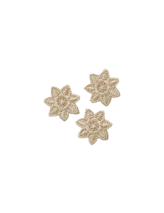 Applicatie, Patch, Strijkapplicatie: 3 sterretjes, beige