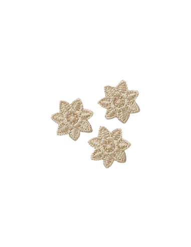 Appliques, Patch, Écusson thermocollant : 3 étoiles, beige