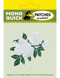 Applicatie, Patch, Strijkapplicatie: Bloemenrank wit 2