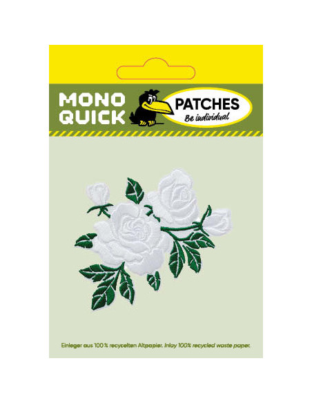 Appliques, Patch, Écusson thermocollant : Fleur blanche