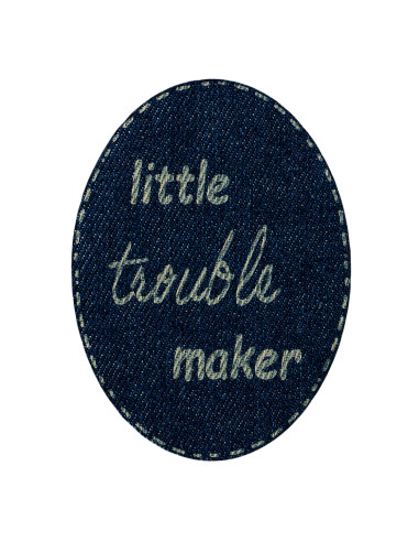 Applikation, Patch, Aufbügler: Jeansflick Trouble Maker Inh. 2 Stk.