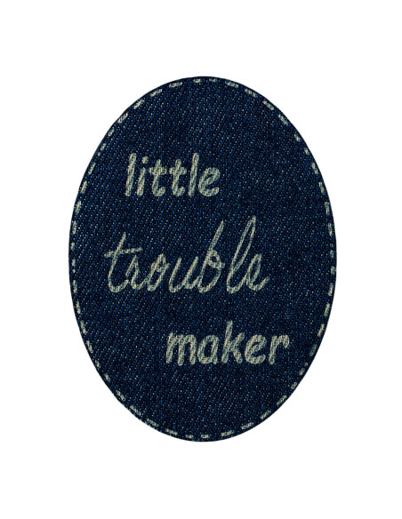 Pleister, Patch, Strijkapplicatie: Jeansflick Trouble Maker, set van 2 stuks.