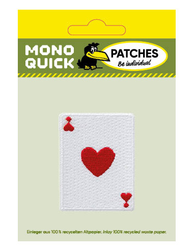 Applikation, Patch, Bügelbild: Karte Herz