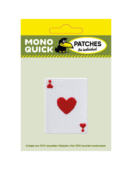 Applikation, Patch, Bügelbild: Karte Herz