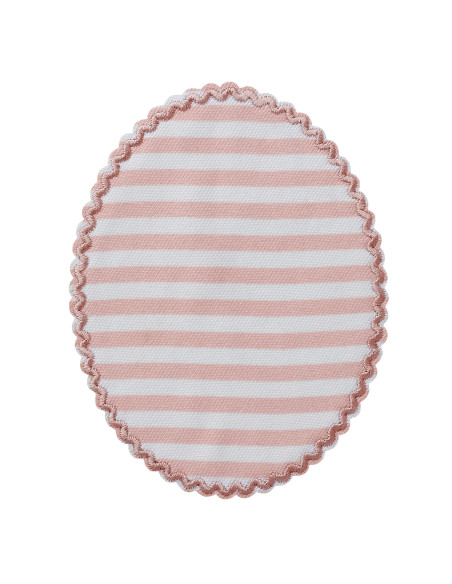 Applikation, Patch, Aufbügler: Flicken 2 Stk. rosa gestreift