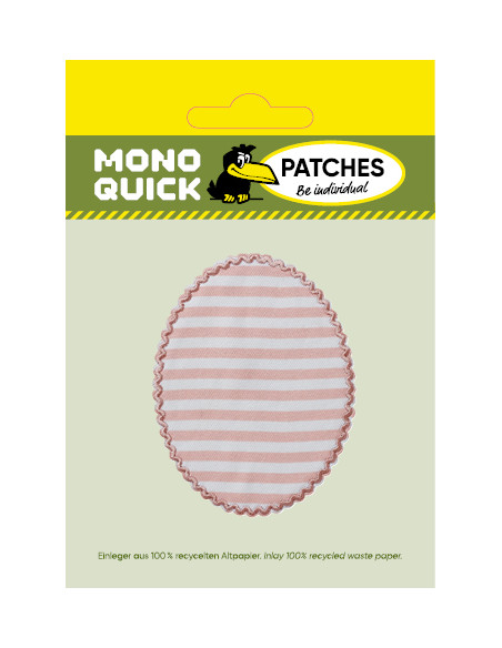 Appliqué, Patch, Iron-on: Patches 2 stuks roze gestreept
