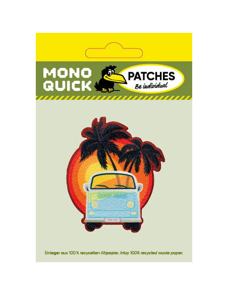 Applikation, Patch, Aufbügler: Bus mit Palmen