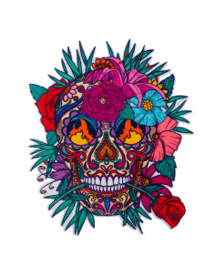 Application, Patch, Repassant : Frida Kahlo© tête de mort