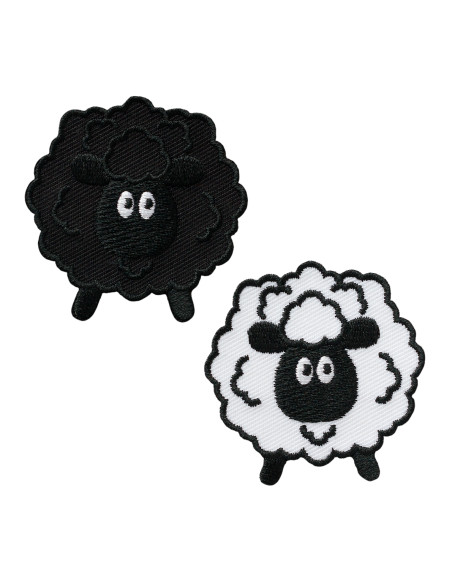 Appliques, Patch, Écusson thermocollant : Set moutons