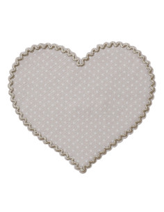 Applikation, Patch, Aufbügler: Flicken 2 Stk. Herz grau