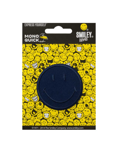 Applikation, Patch, Bügelbild: Smiley© Blau