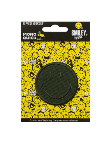 Applikation, Patch, Bügelbild: Smiley© Grün