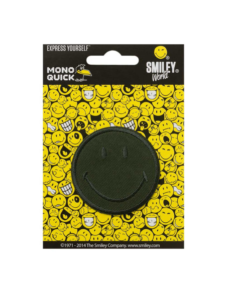 Applikation, Patch, Bügelbild: Smiley© Grün